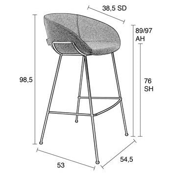 Feston LL Barstool (2/Set) - WOO .Design