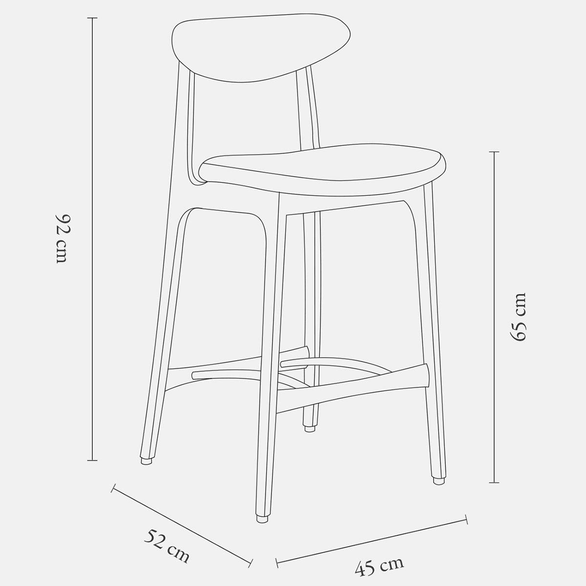 200-190 S/65 Marble Barstool - WOO .Design