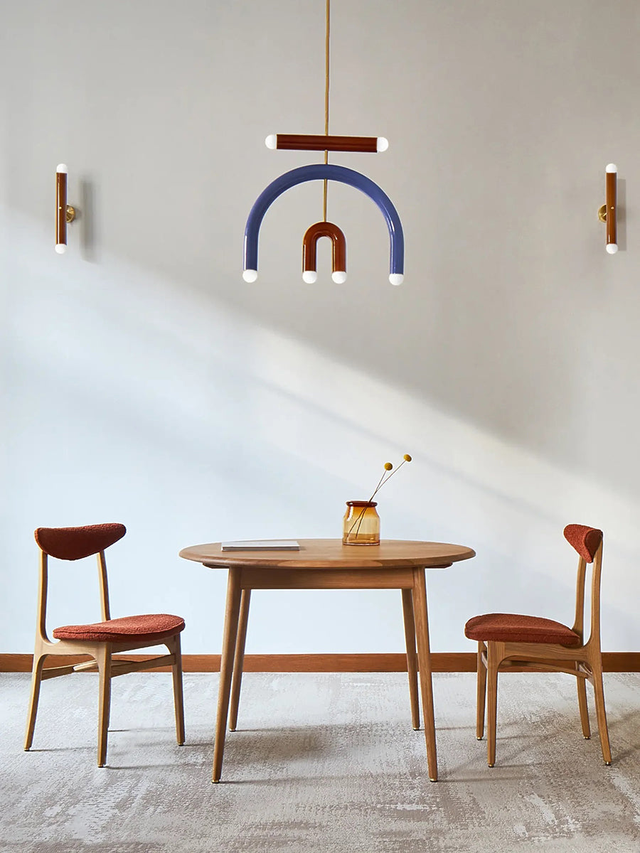 Fox Ash Wood Mid-Century Design Round Dining Table