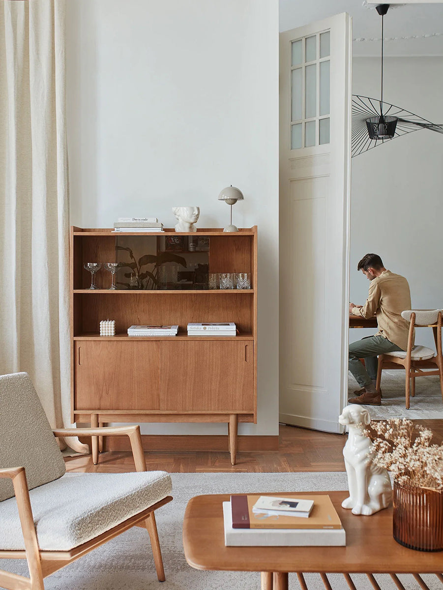 1050 Oak Wood Mid-Century Design Highboard