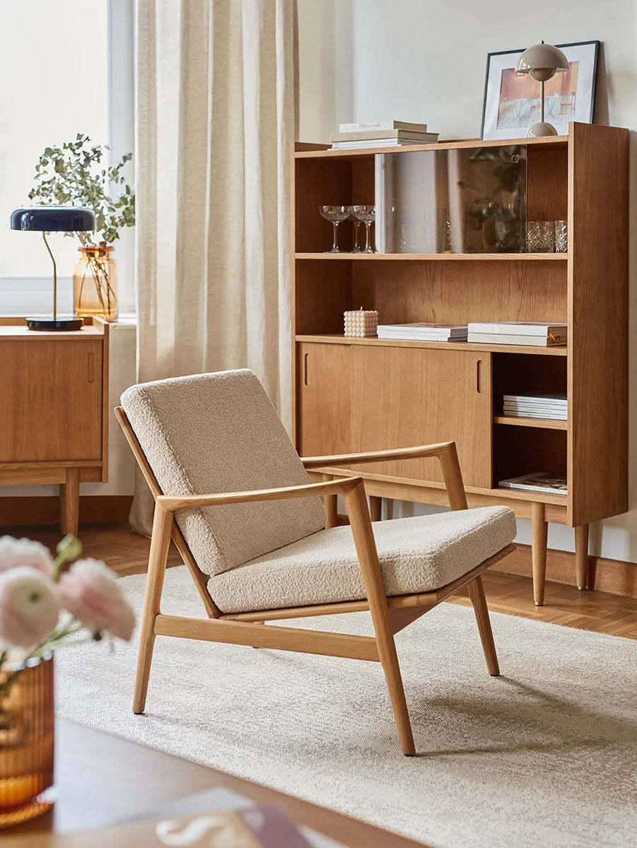 1050 Oak Wood Mid-Century Design Highboard