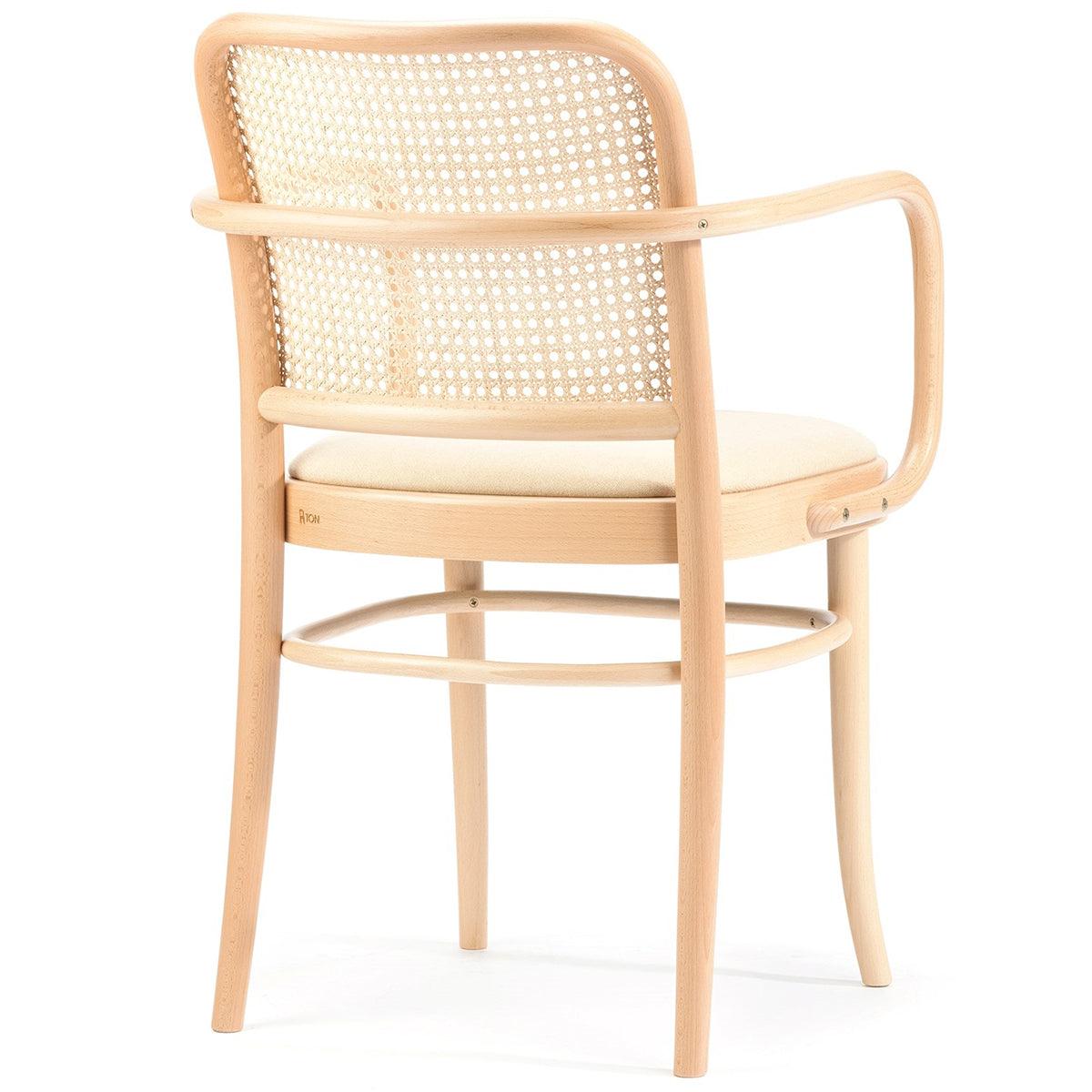 811 Upholstered Seat Cane/Mesh Back Armchair - WOO .Design