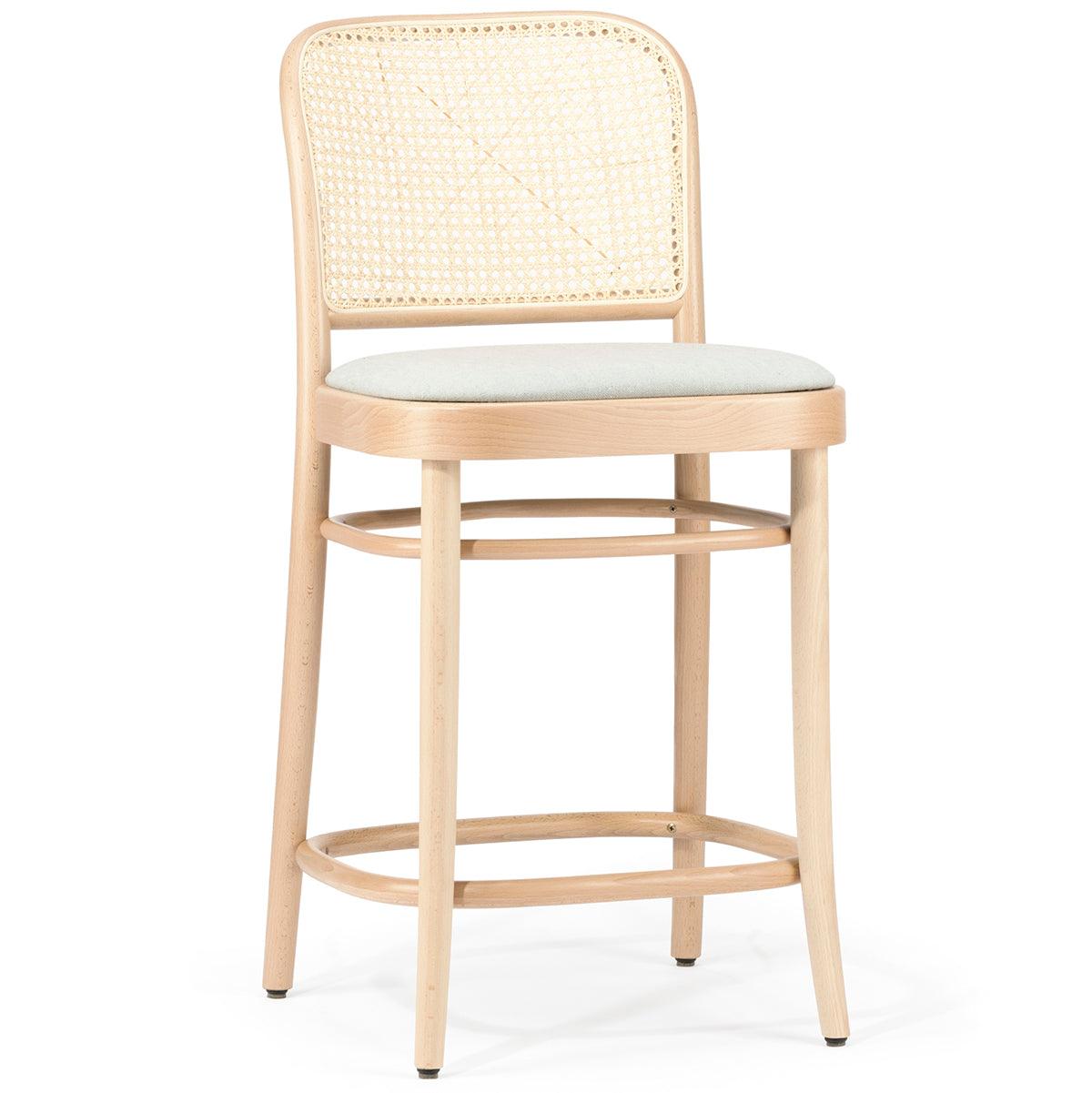 811 Upholstered Seat Cane/Mesh Back Barstool - WOO .Design