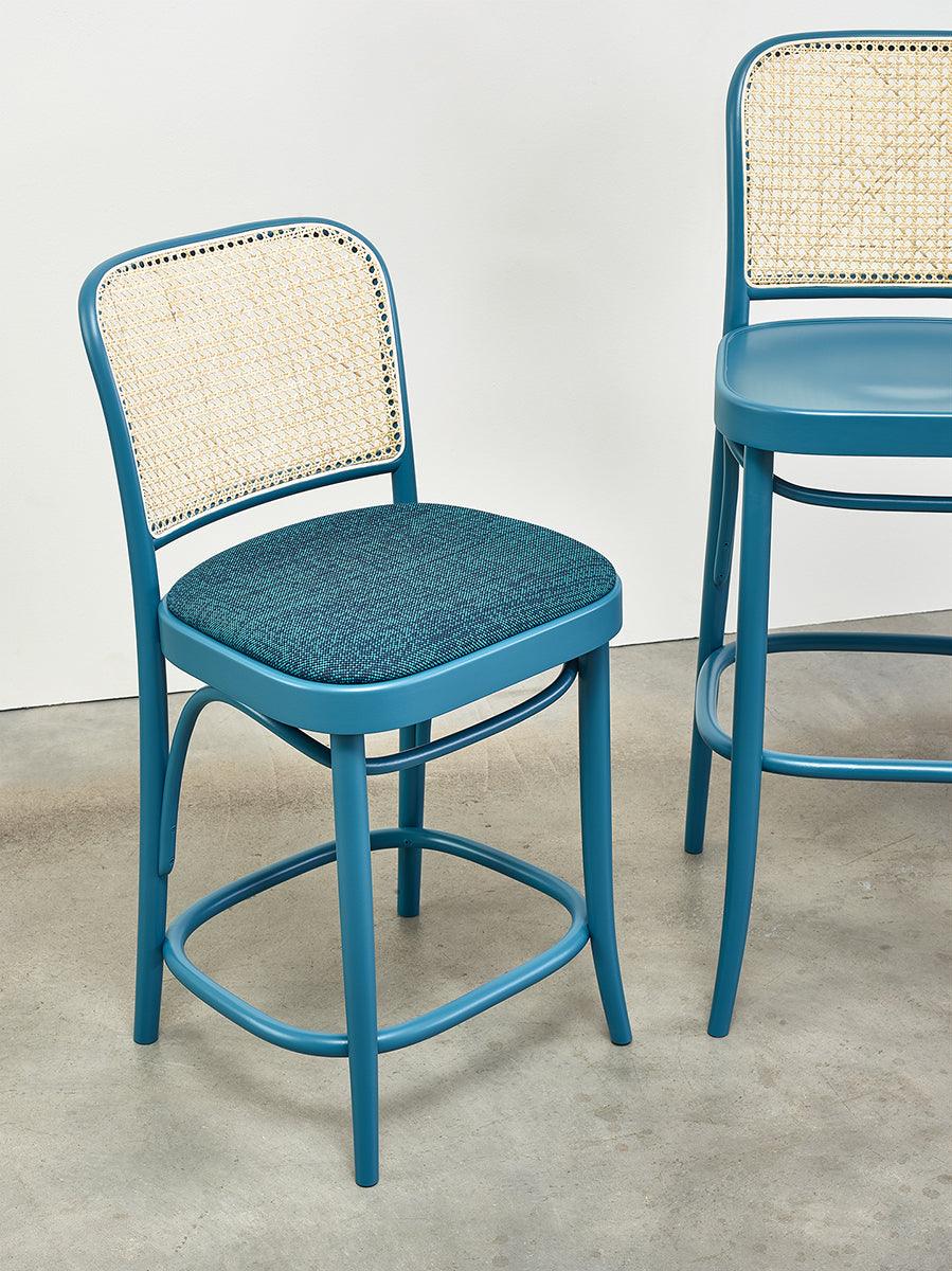 811 Upholstered Seat Cane/Mesh Back Barstool - WOO .Design