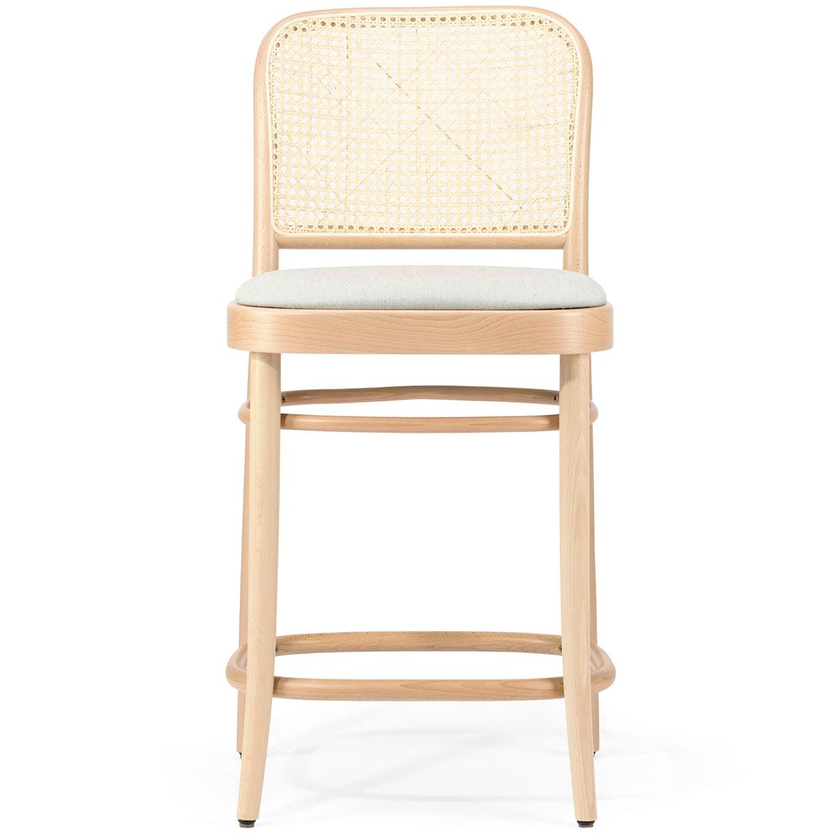 811 Upholstered Seat Cane/Mesh Back Barstool - WOO .Design