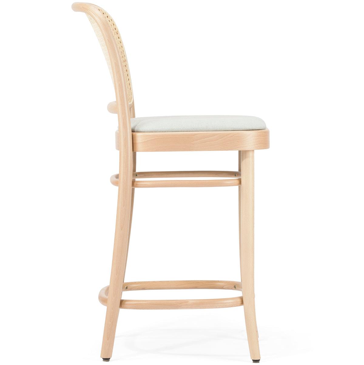 811 Upholstered Seat Cane/Mesh Back Barstool - WOO .Design