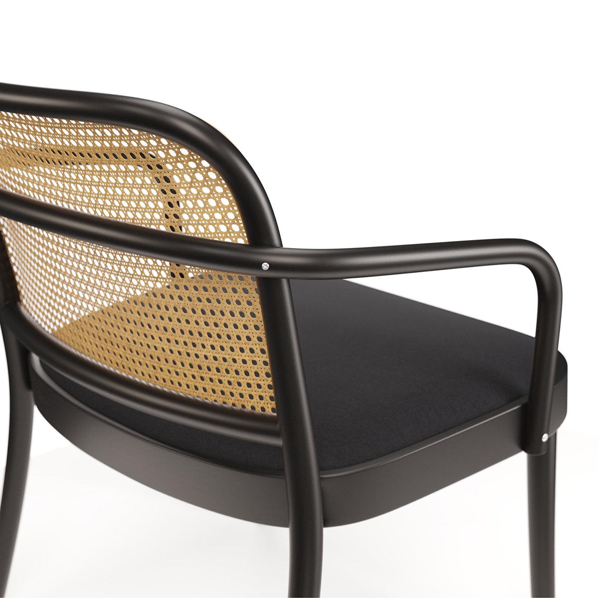 811 Upholstered/Cane Lounge Armchair - WOO .Design