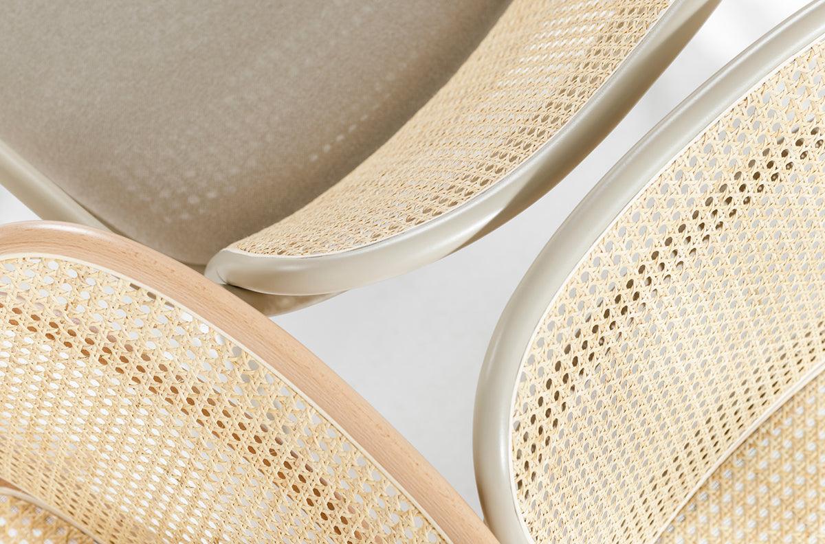 811 Upholstered/Cane Lounge Armchair - WOO .Design