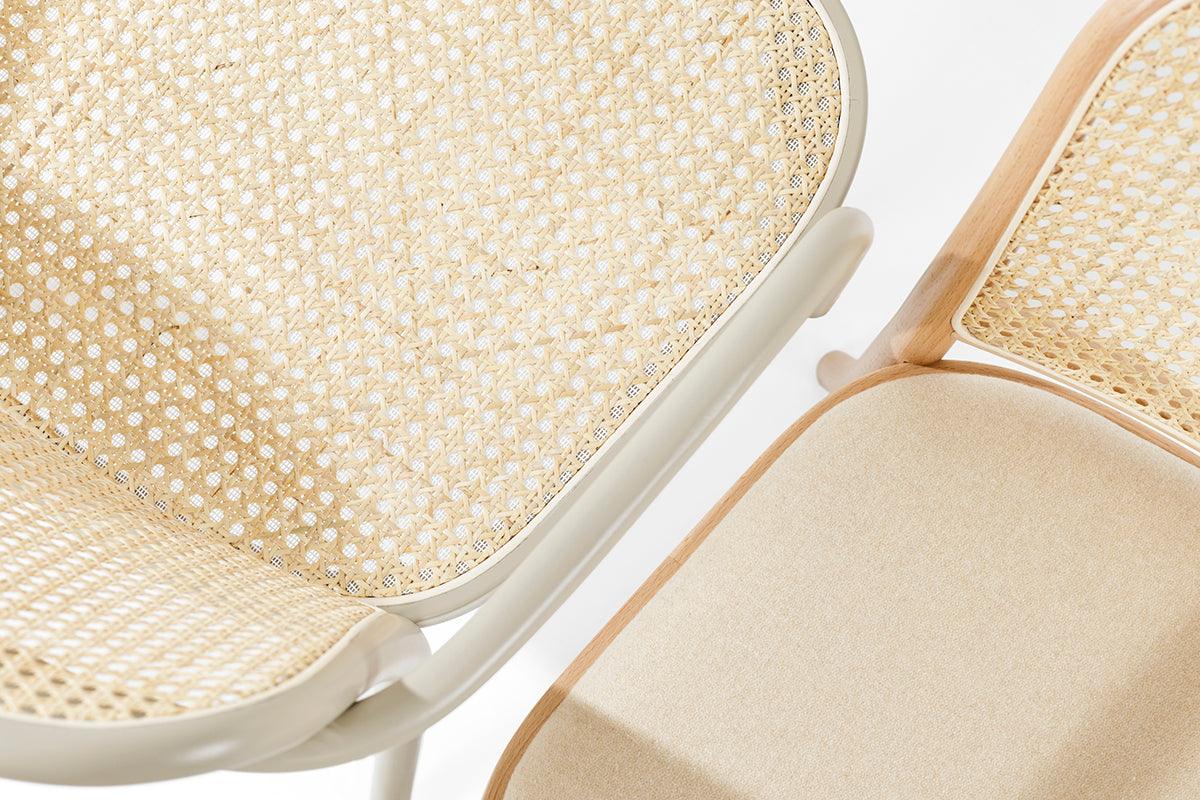 811 Upholstered/Cane Lounge Armchair - WOO .Design