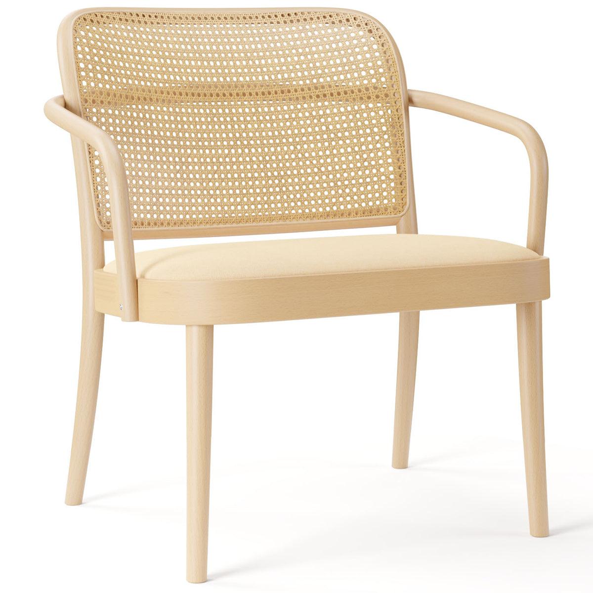 811 Upholstered/Cane Lounge Armchair - WOO .Design