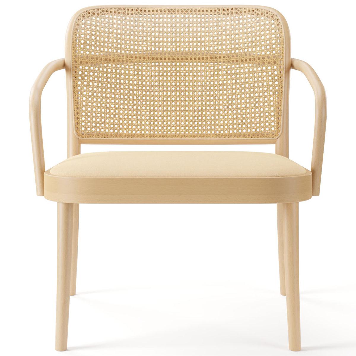 811 Upholstered/Cane Lounge Armchair - WOO .Design