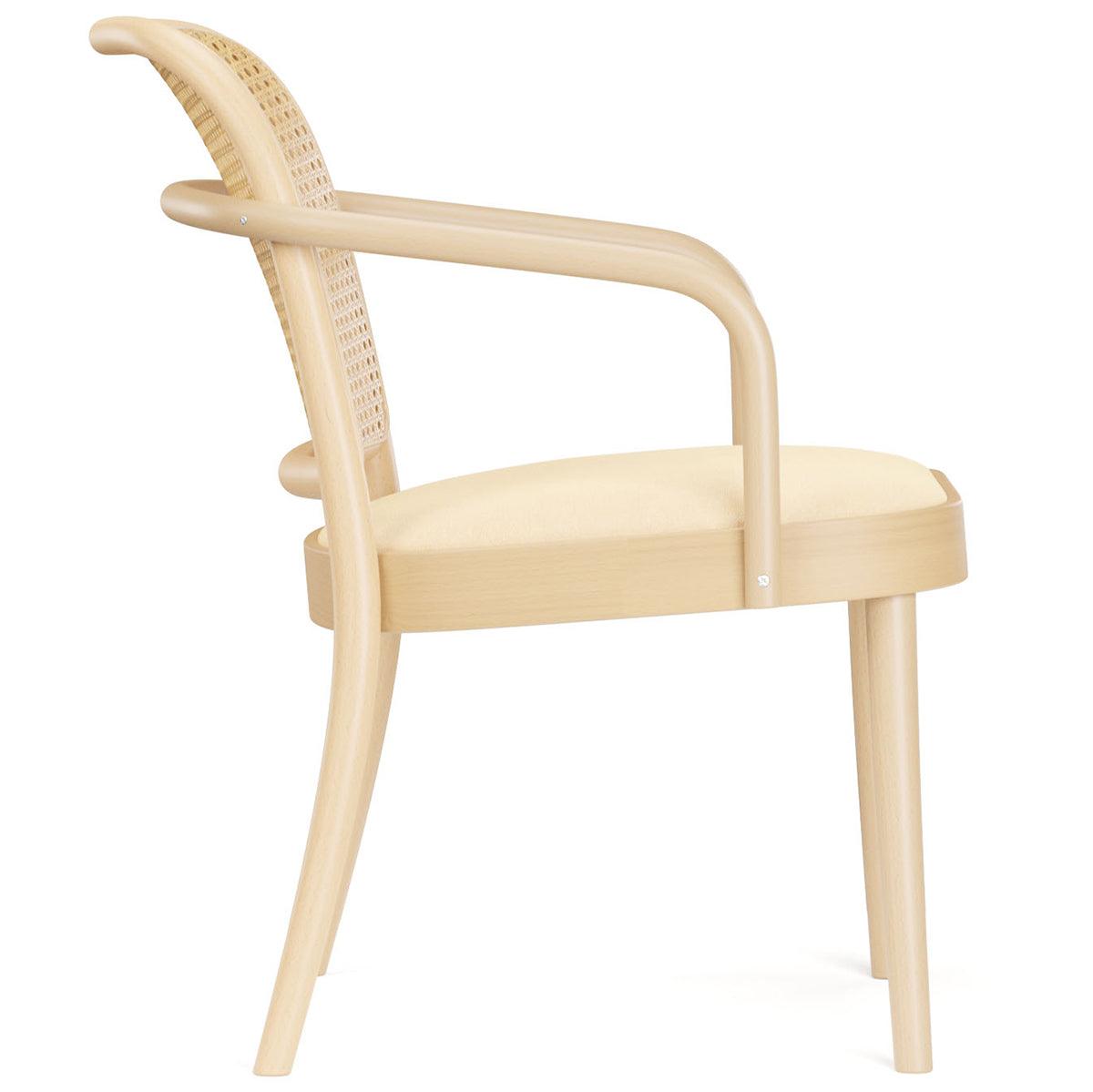 811 Upholstered/Cane Lounge Armchair - WOO .Design