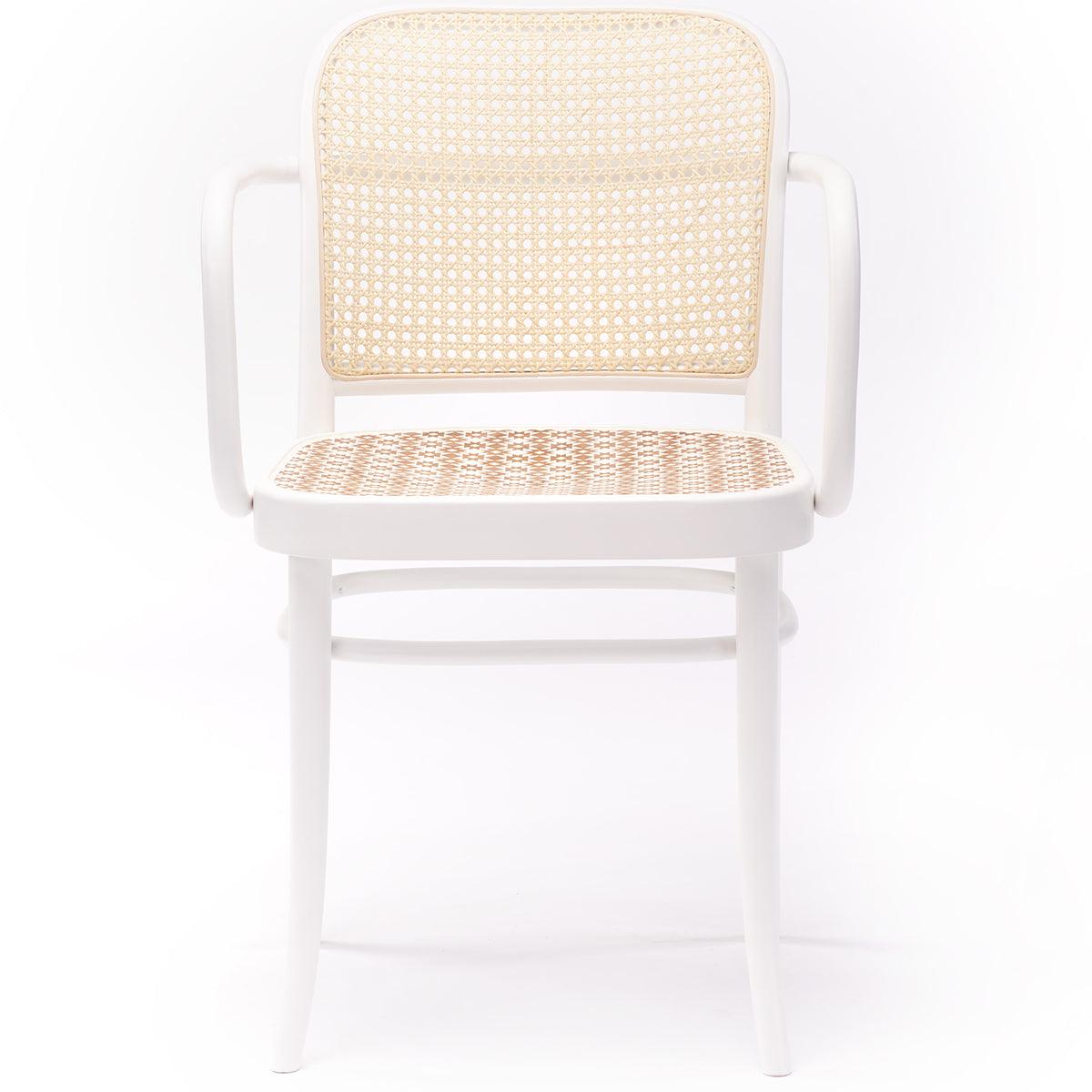 811 Wood Seat Cane/Mesh Back Armchair - WOO .Design