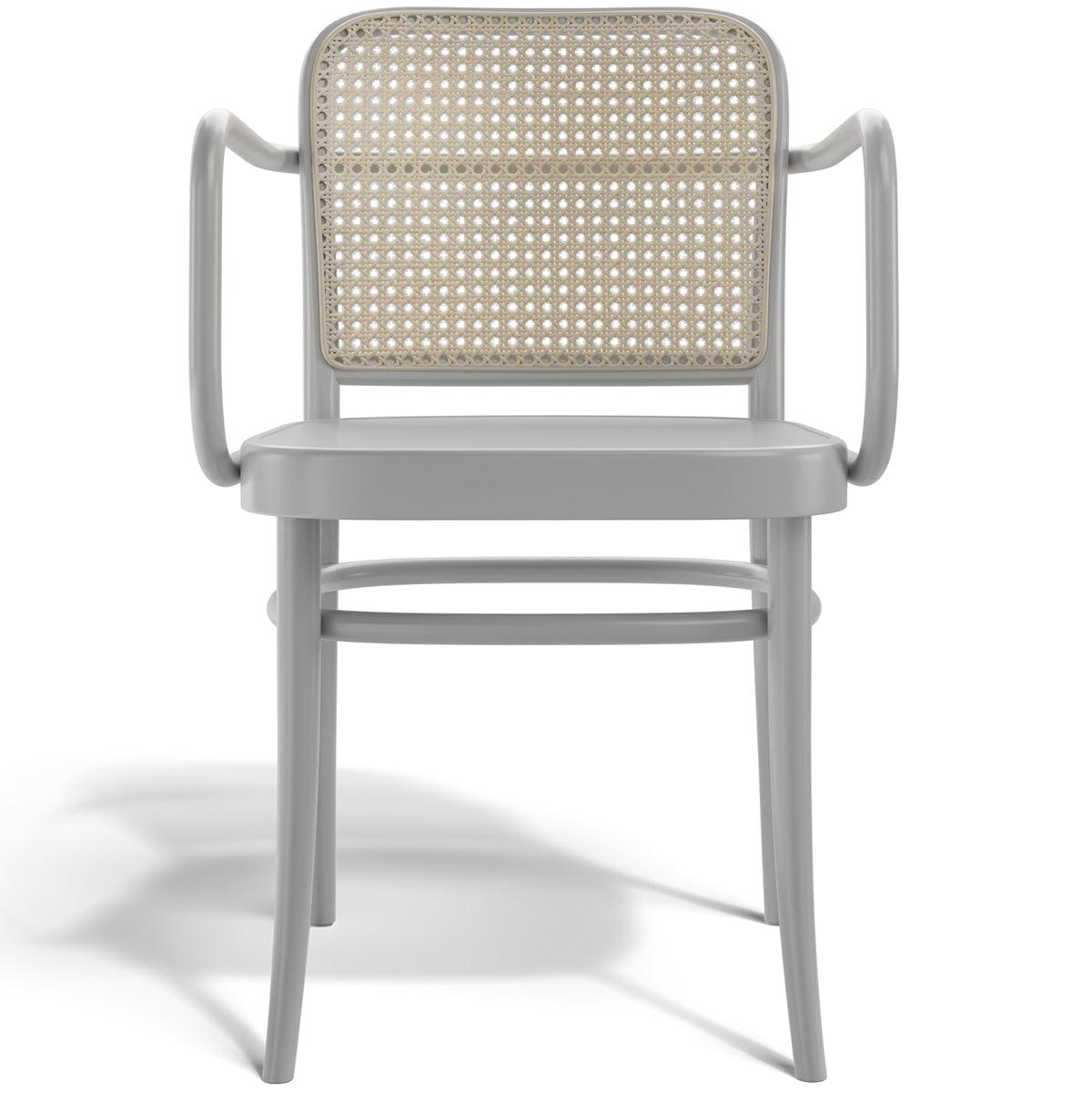 811 Wood Seat Cane/Mesh Back Armchair - WOO .Design