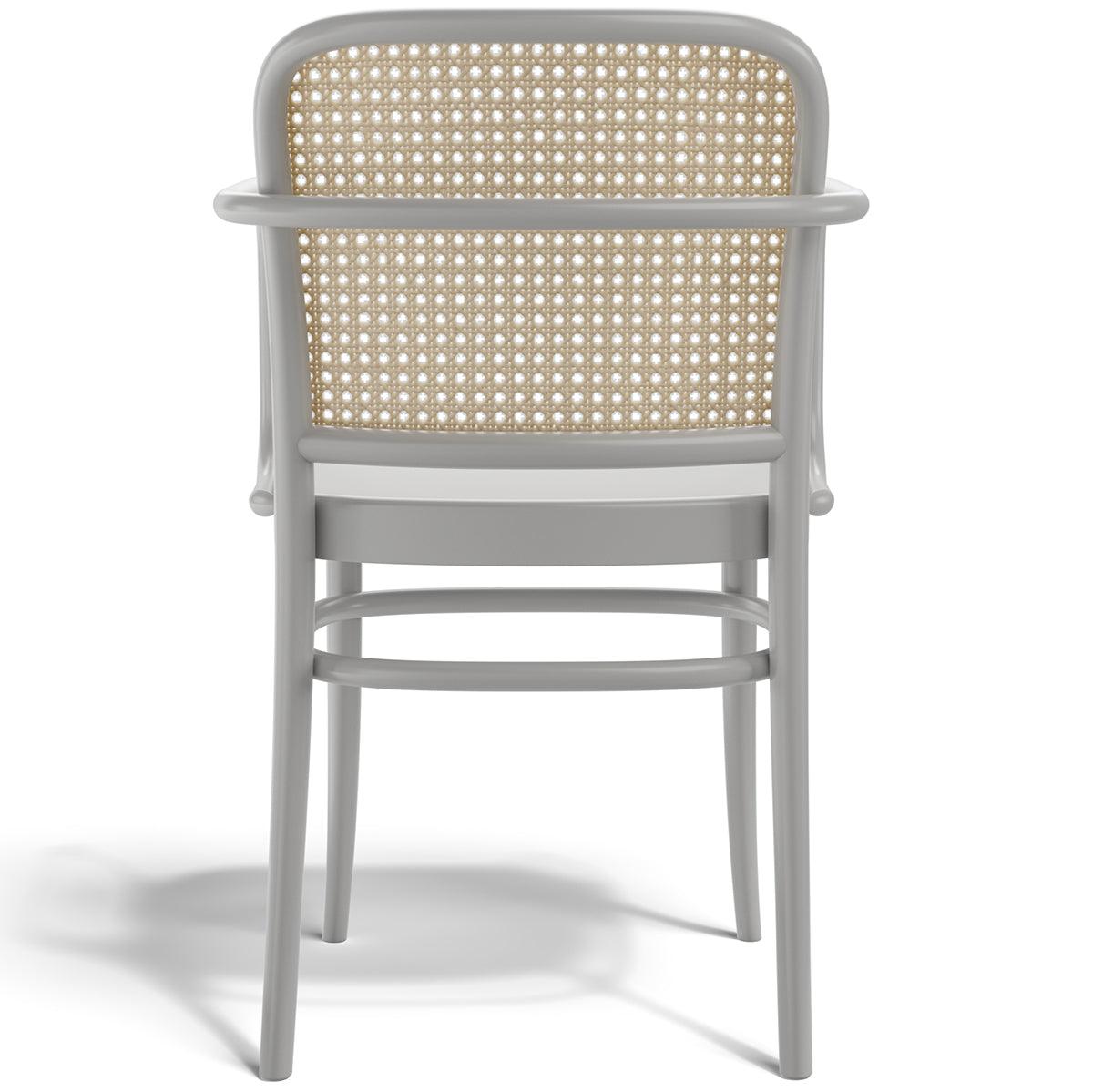 811 Wood Seat Cane/Mesh Back Armchair - WOO .Design