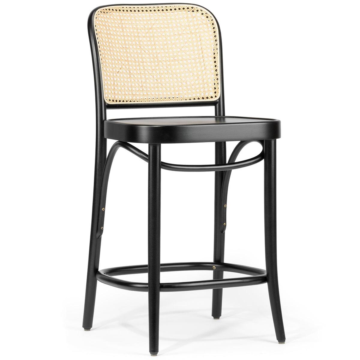 811 Wood Seat Cane/Mesh Back Barstool - WOO .Design
