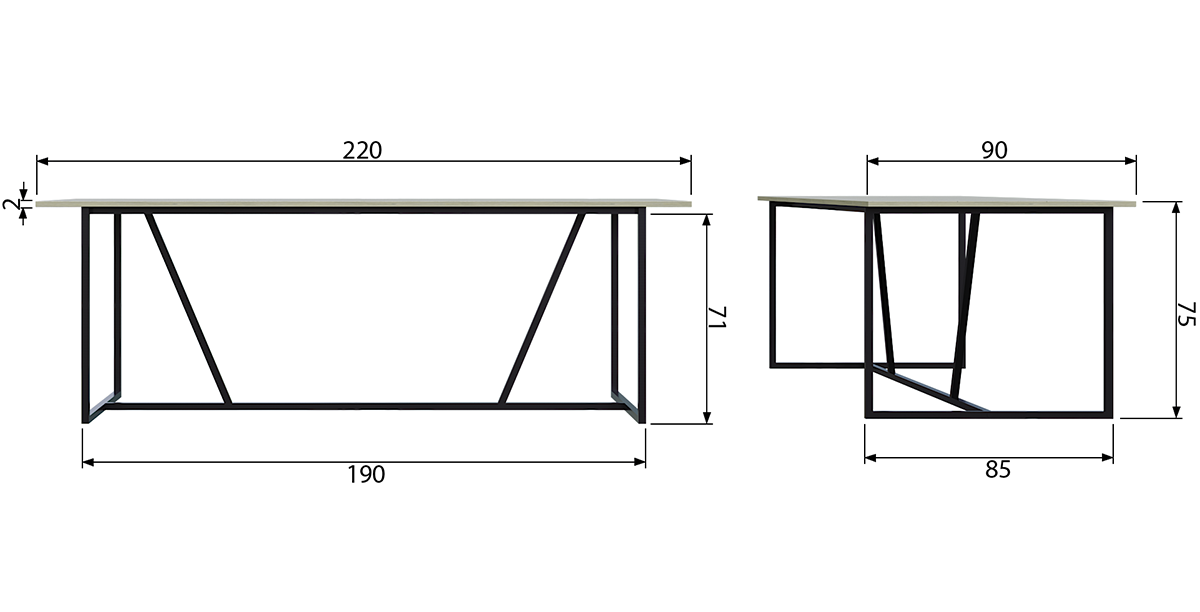 Silas Dust Pine Wood Dining Table - WOO .Design