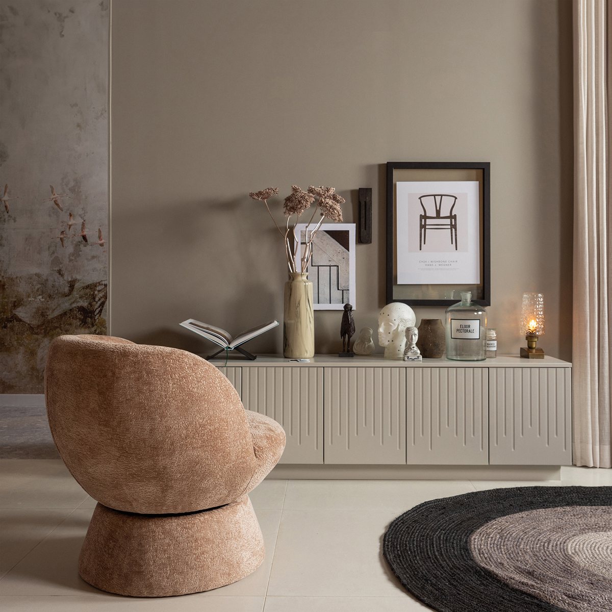 Pencil Pine Wood TV Unit - WOO .Design