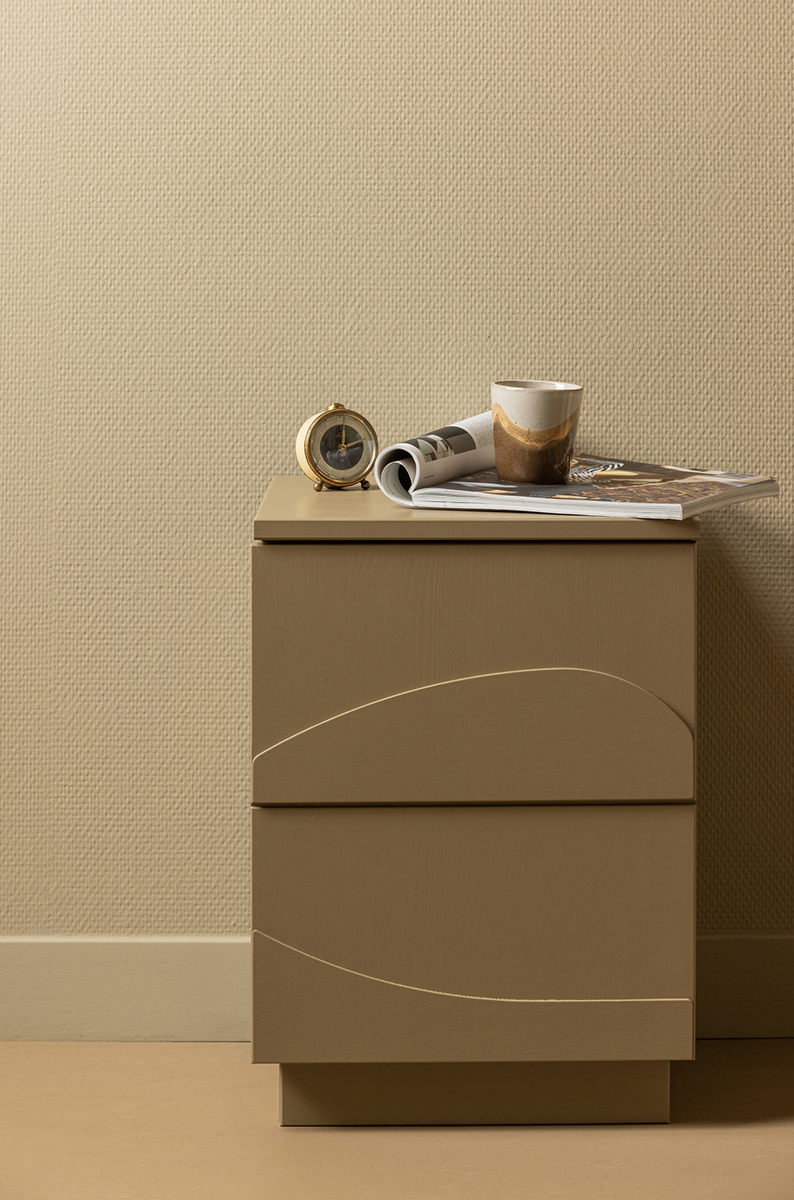 Teo Mud Pine Wood Nightstand - WOO .Design