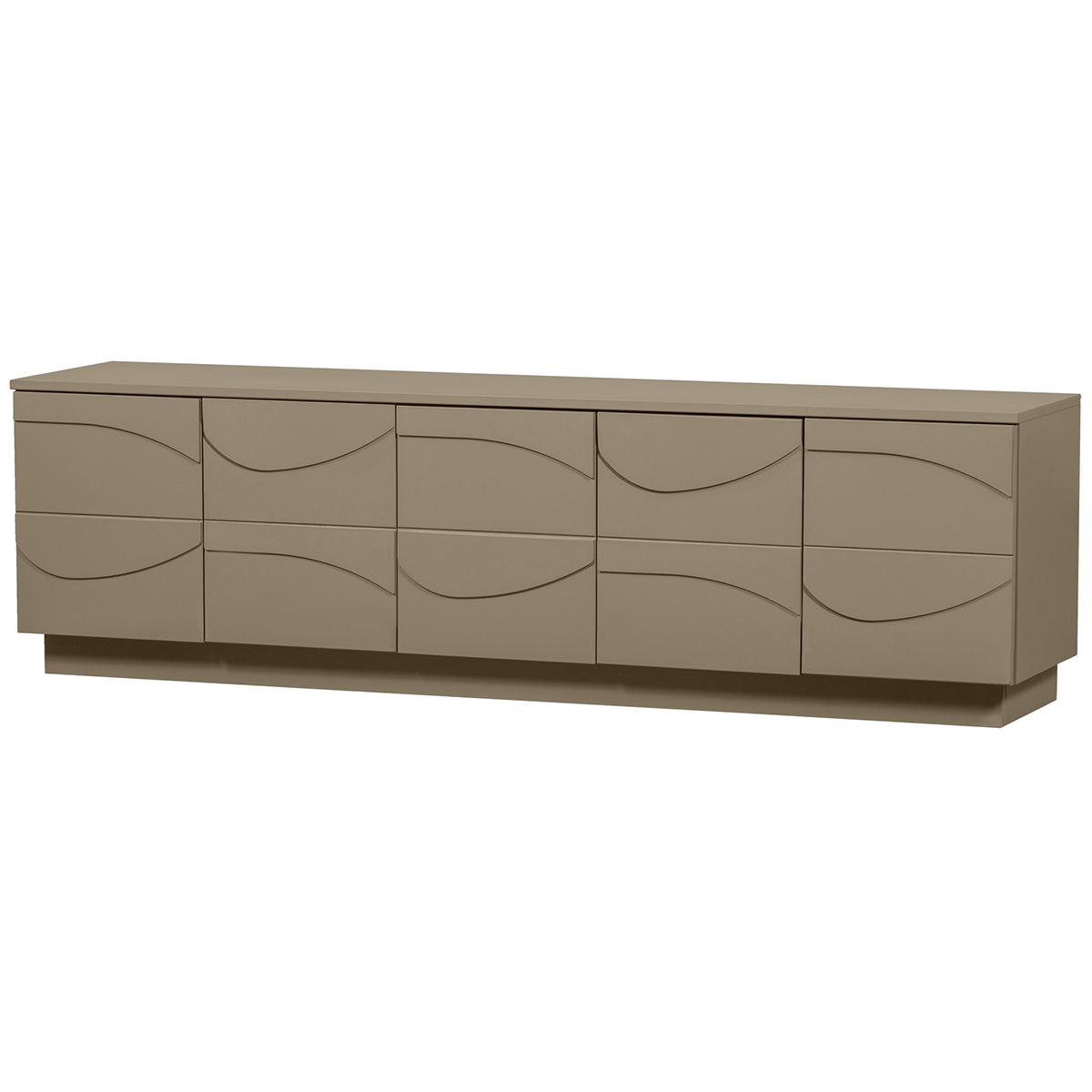 Teo Mud Pine Wood TV Unit - WOO .Design
