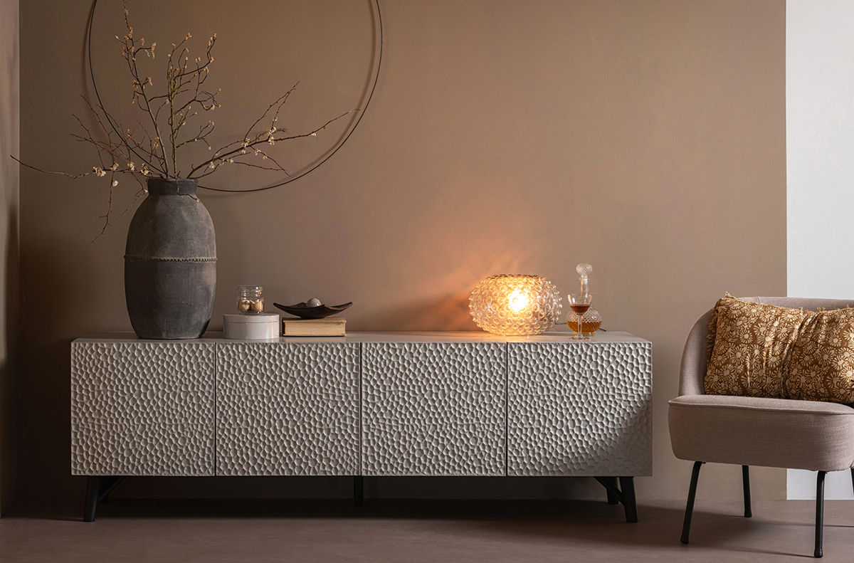 Carved Mist Organic TV Unit - WOO .Design