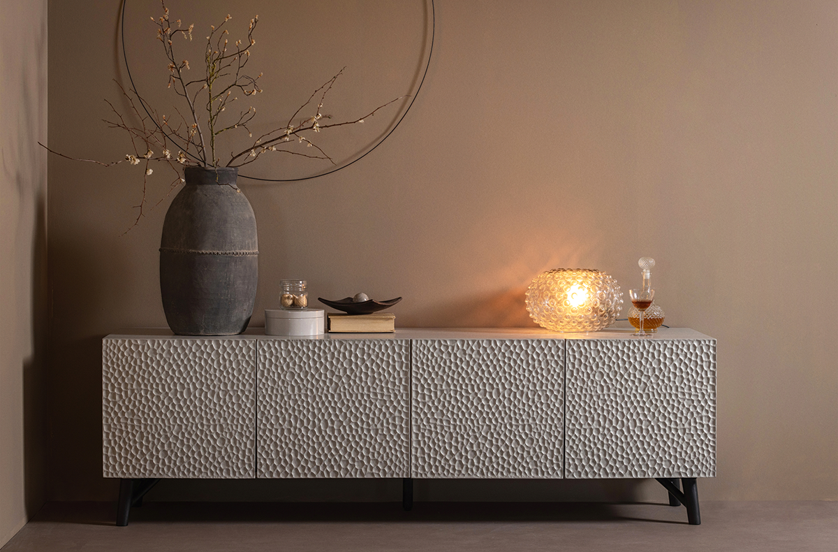 Carved Mist Organic TV Unit - WOO .Design