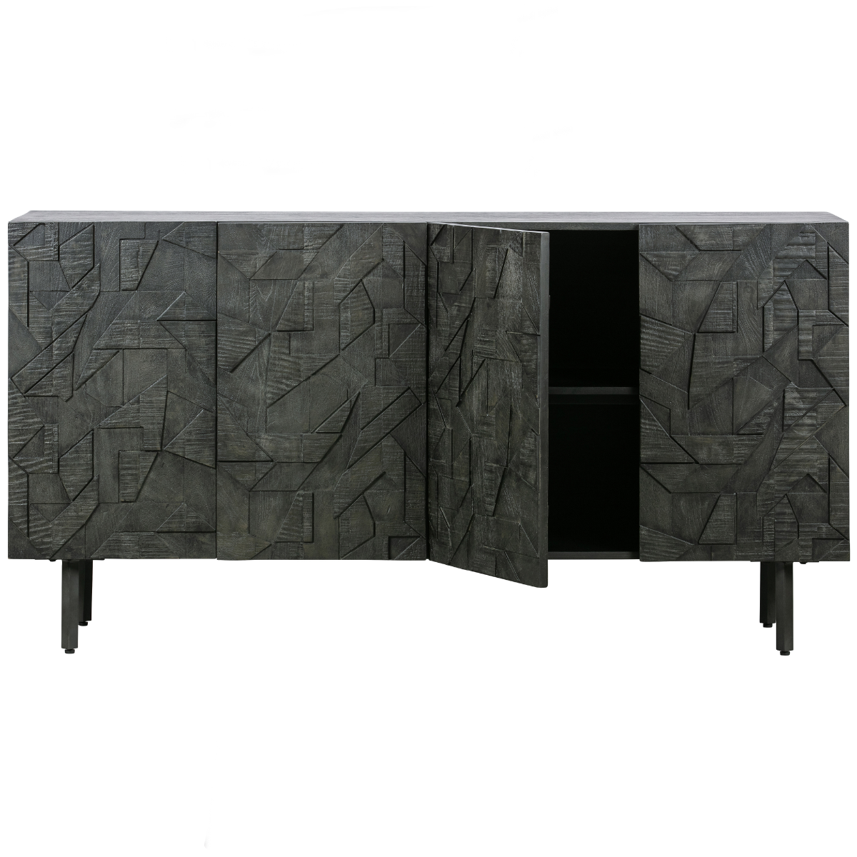 Counter Black Mango Wood Sideboard - WOO .Design