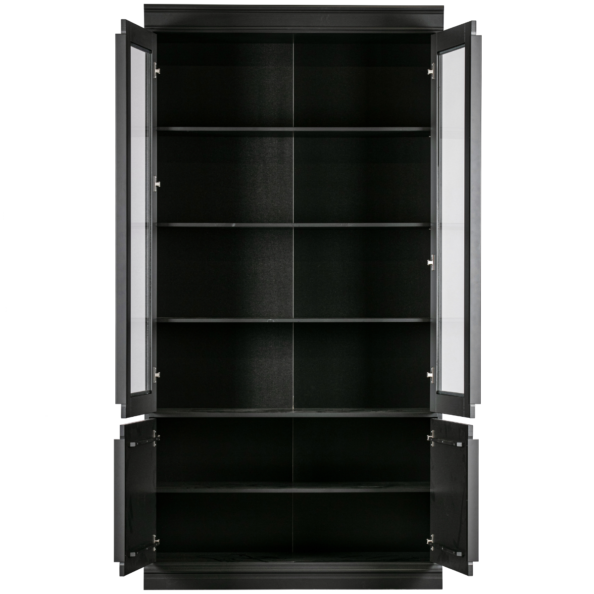 Organize Pine Wood Glass Door Cabinet - WOO .Design