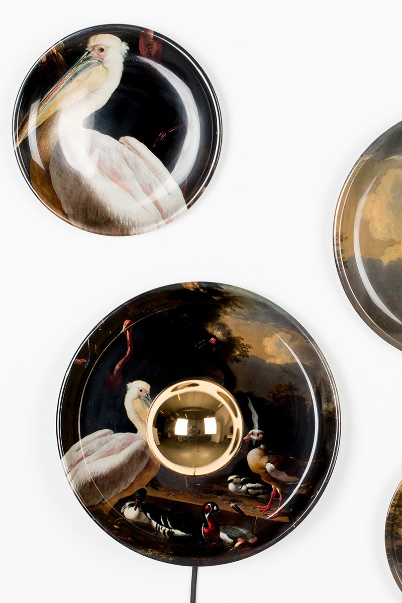 No Food Here Birds Wall Lamp (4/Set)