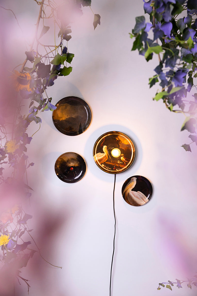 No Food Here Birds Wall Lamp (4/Set)