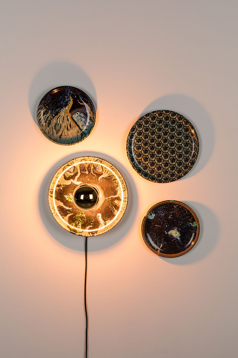 No Food Here Hexagon Wall Lamp (4/Set)