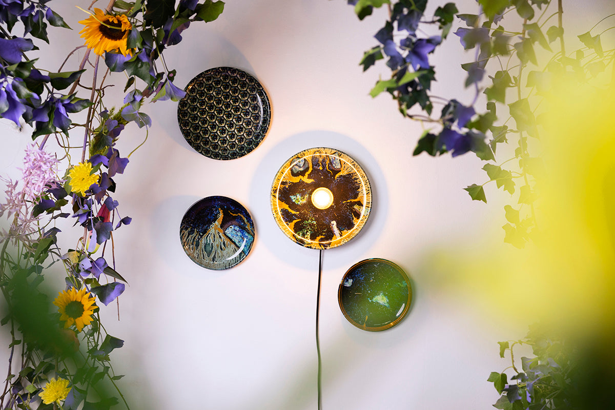 No Food Here Hexagon Wall Lamp (4/Set)