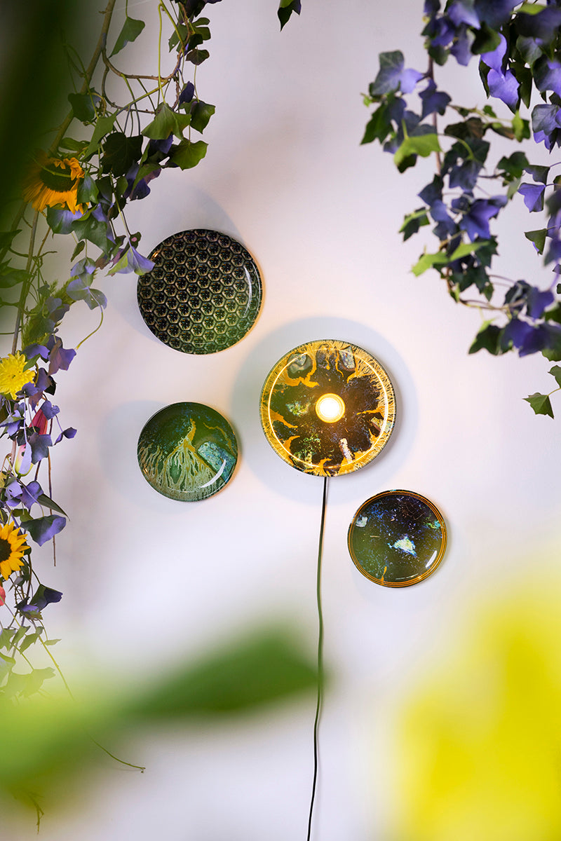 No Food Here Hexagon Wall Lamp (4/Set)