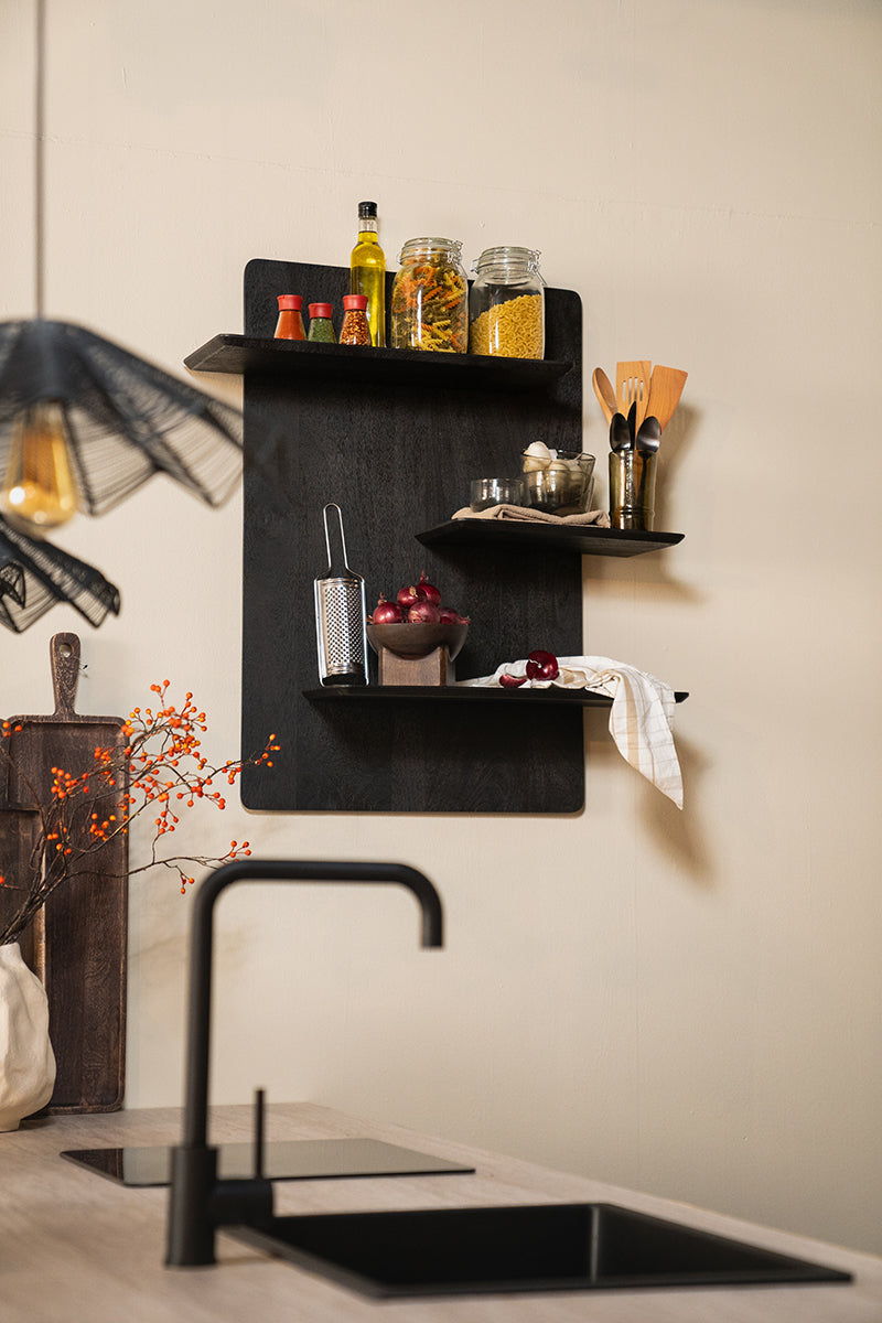 Seco Mango Wood Wall Shelf - WOO .Design