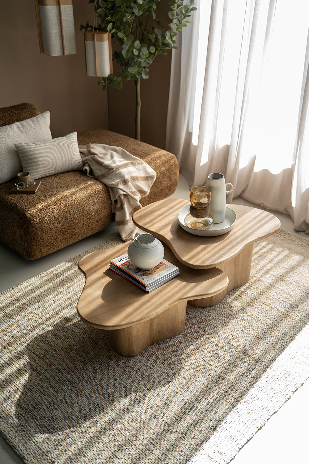 Fall Mango Wood Coffee Table (2/Set)
