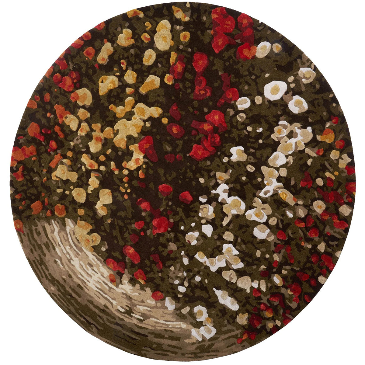Spring Flowers Round Carpet - WOO .Design