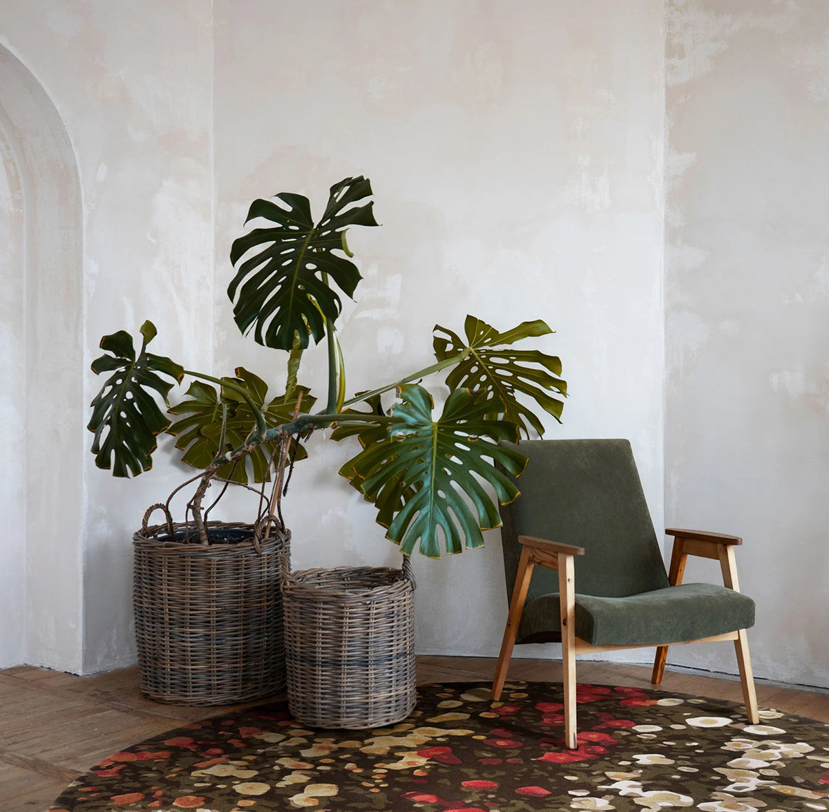 Spring Flowers Round Carpet - WOO .Design