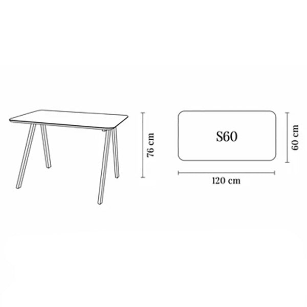 S60 Minimalist Oak Wood Mid-Century Desk