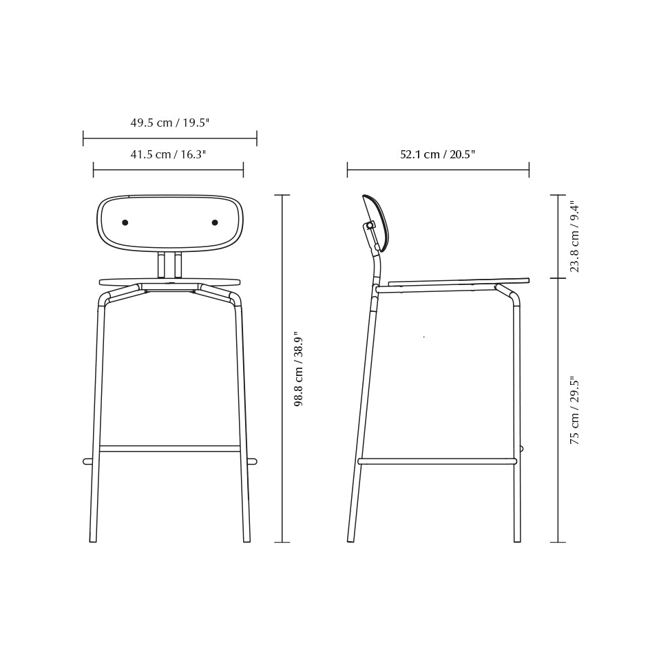 Curious Bar Stool with Cushion
