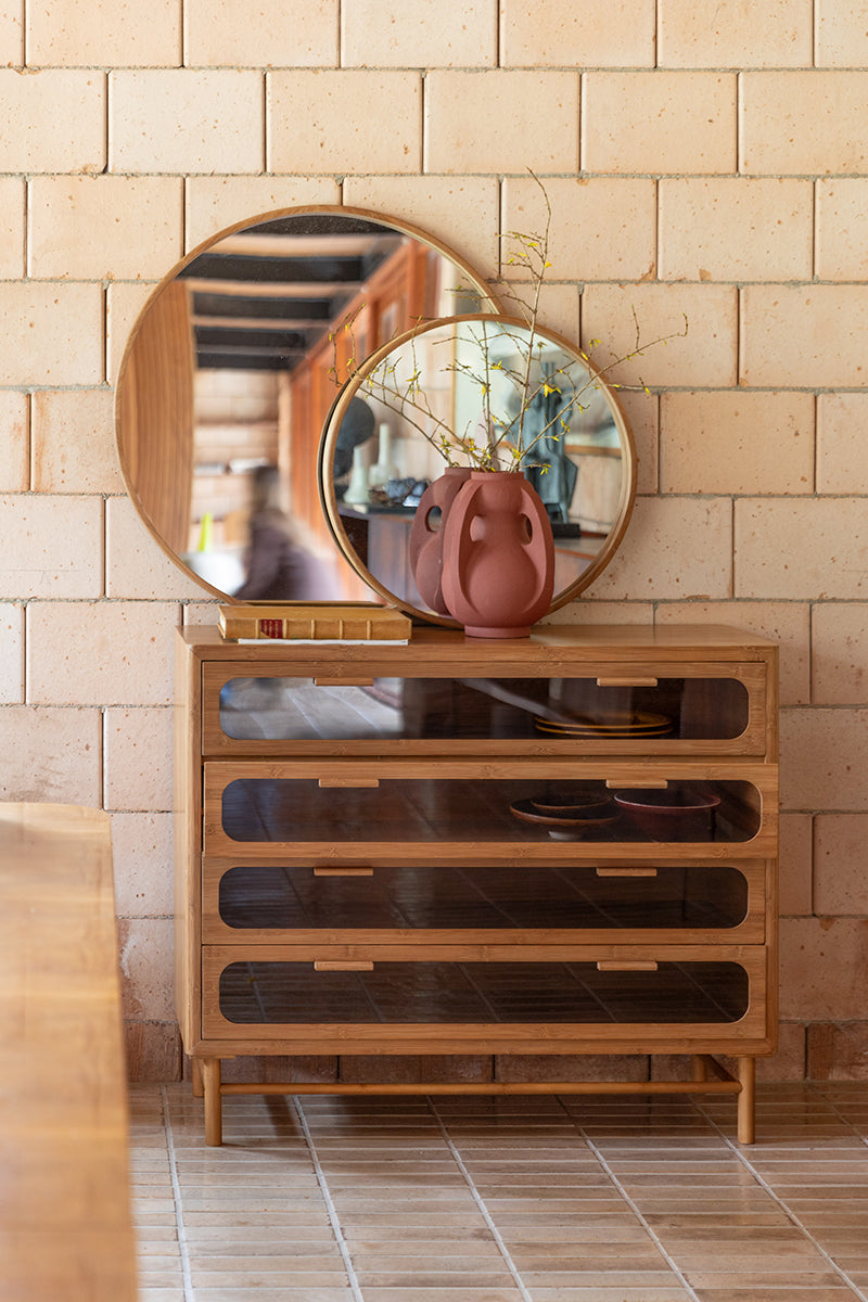 Caroun Bamboo Wood Mirror - WOO .Design