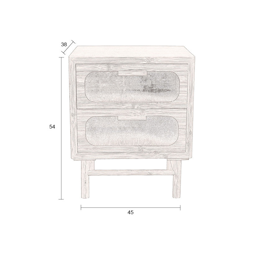 Caroun Bamboo Wood Nightstand - WOO .Design