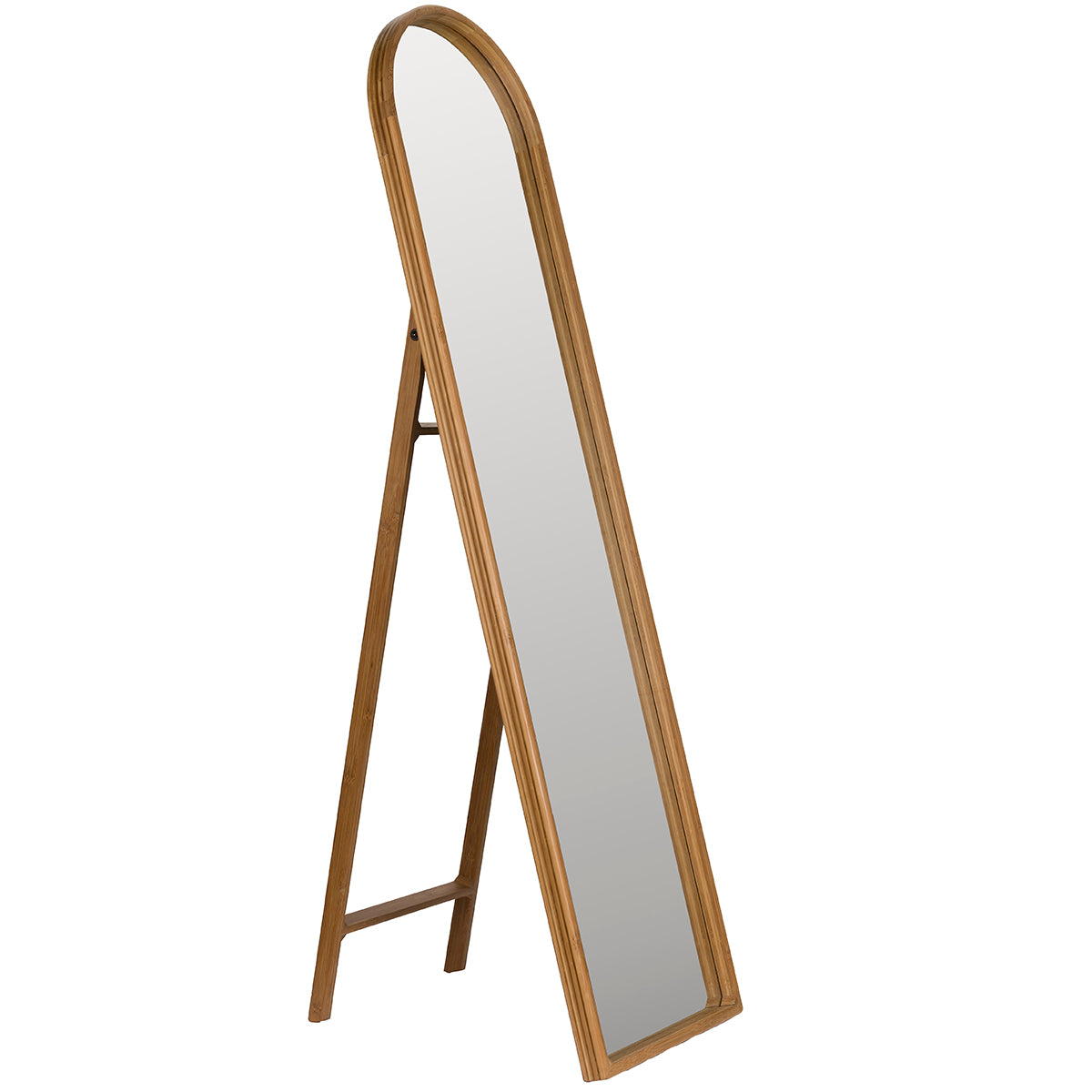 Caroun Bamboo Wood Stand Mirror