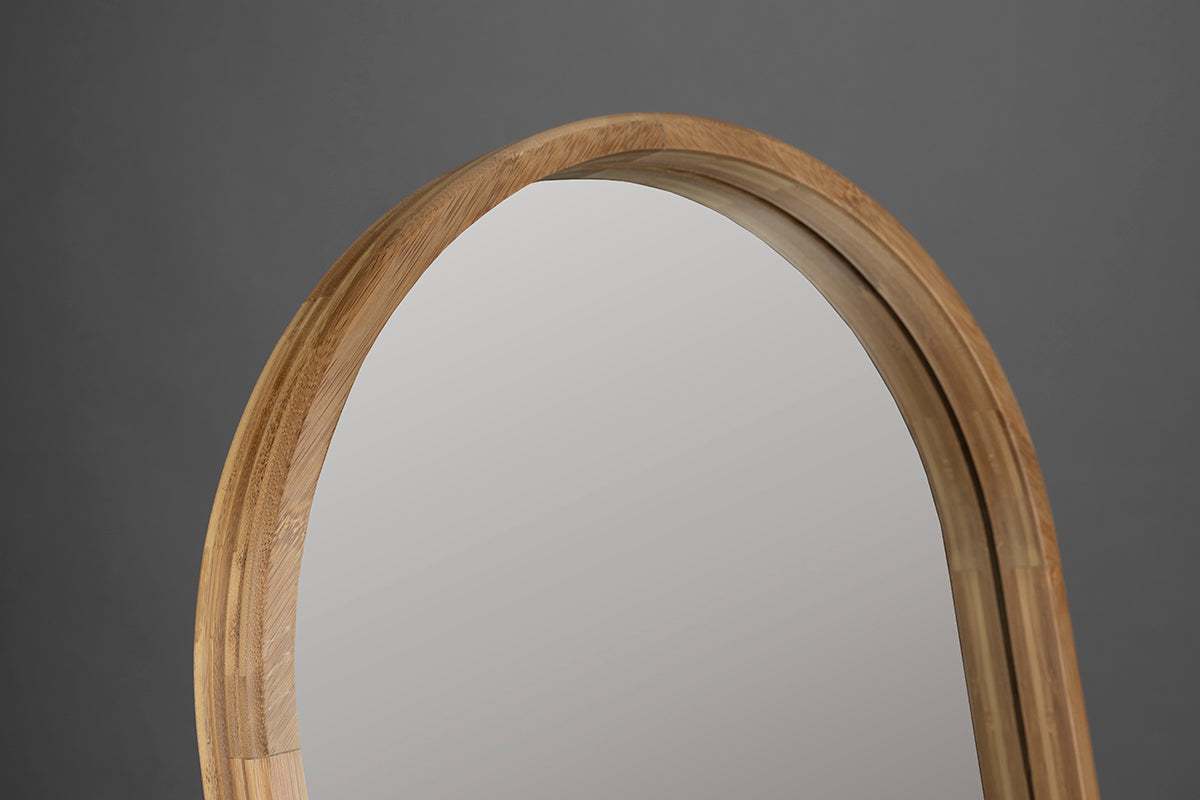 Caroun Bamboo Wood Stand Mirror - WOO .Design