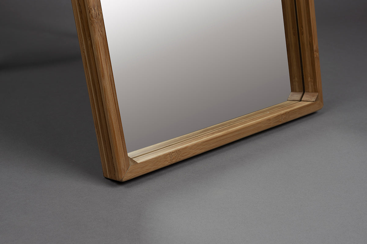 Caroun Bamboo Wood Stand Mirror - WOO .Design