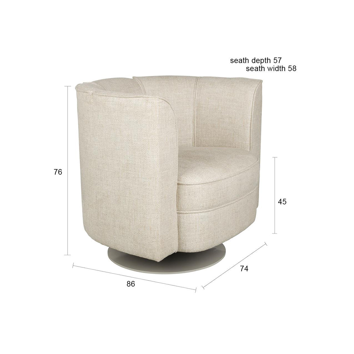 Flower Swivel Lounge Chair