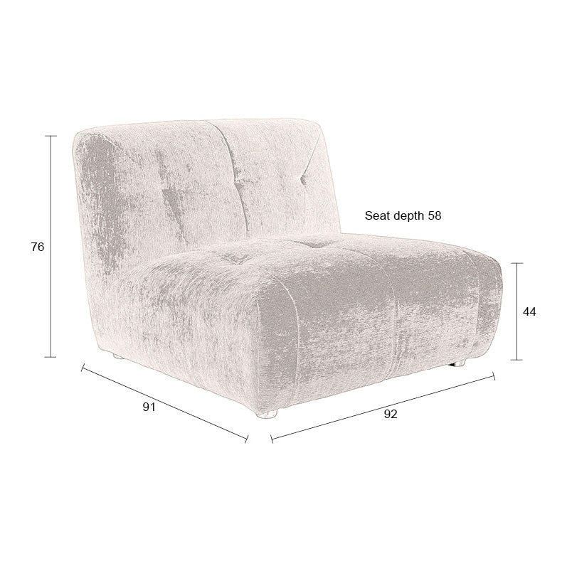 Giada Velvet 1 Seater Sofa