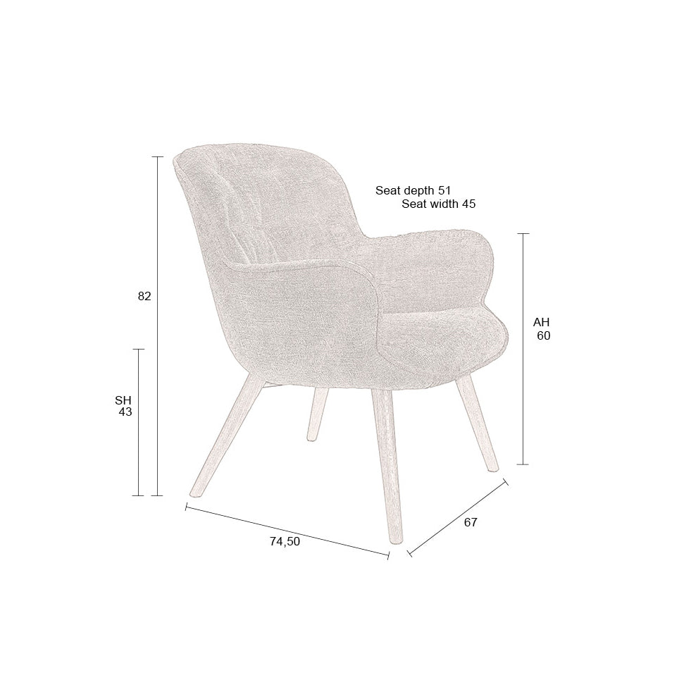 Lenn Velvet Lounge Chair - WOO .Design