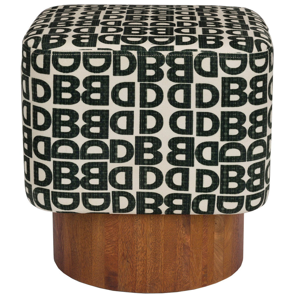 Monogram Mango Wood Stool - WOO .Design