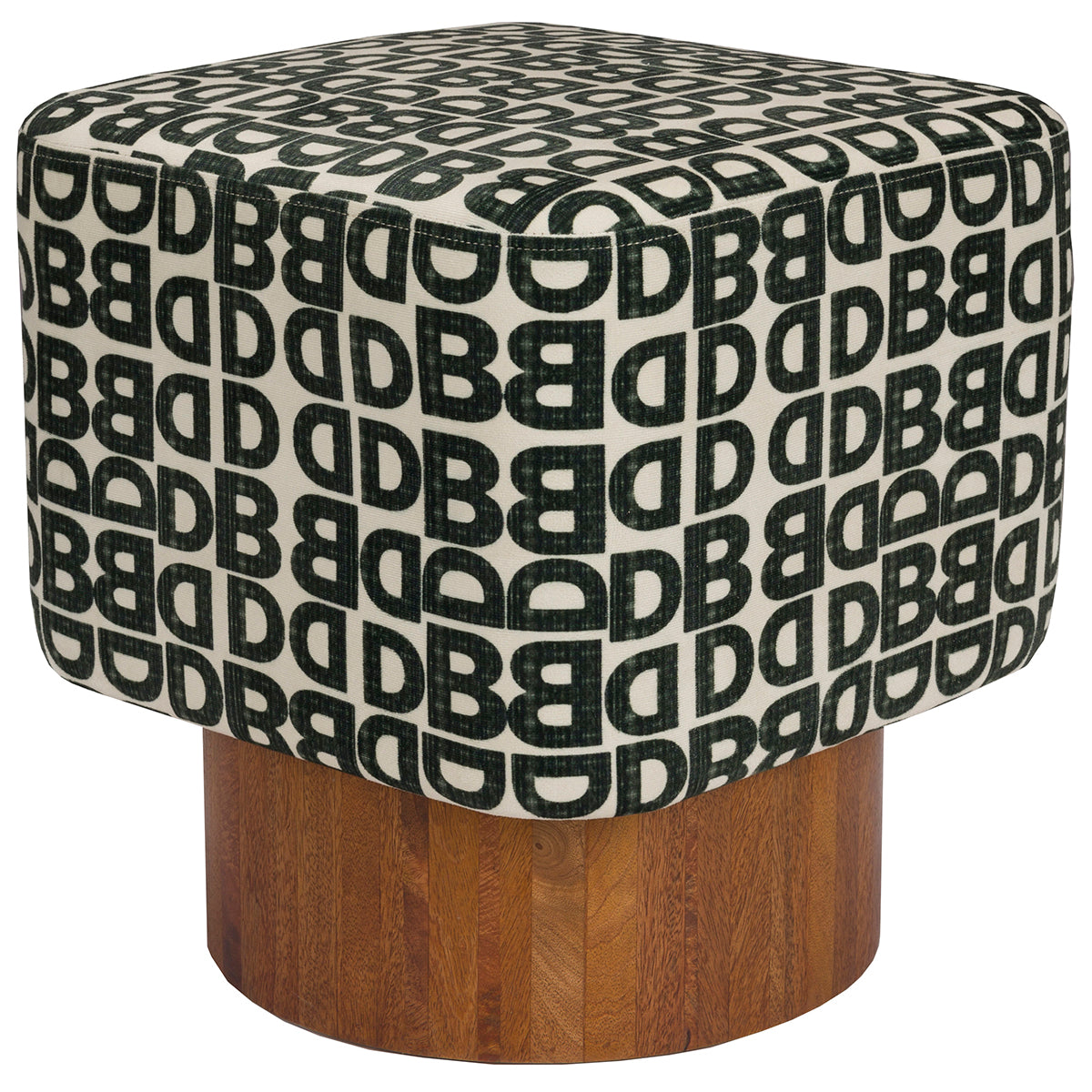 Monogram Mango Wood Stool - WOO .Design