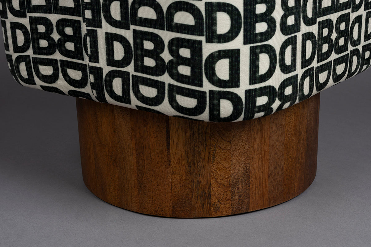 Monogram Mango Wood Stool